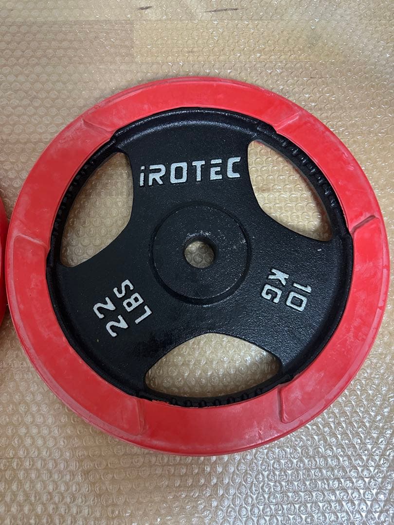 早い者勝ち IROTEC 10KG ダンベルプレート グリップ付き　2個