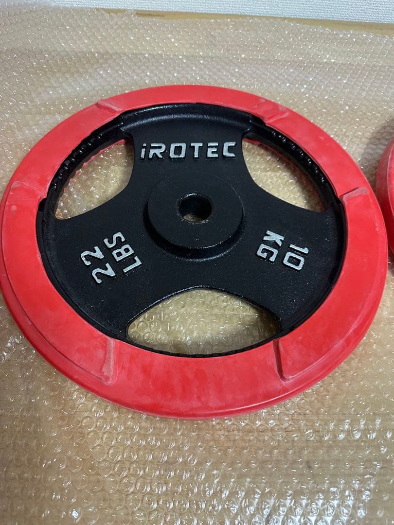 早い者勝ち IROTEC 10KG ダンベルプレート グリップ付き　2個