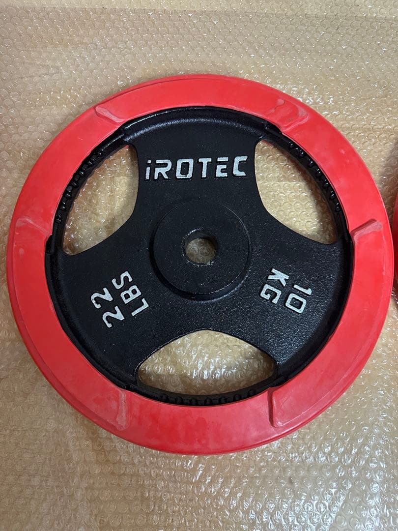 早い者勝ち IROTEC 10KG ダンベルプレート グリップ付き　2個