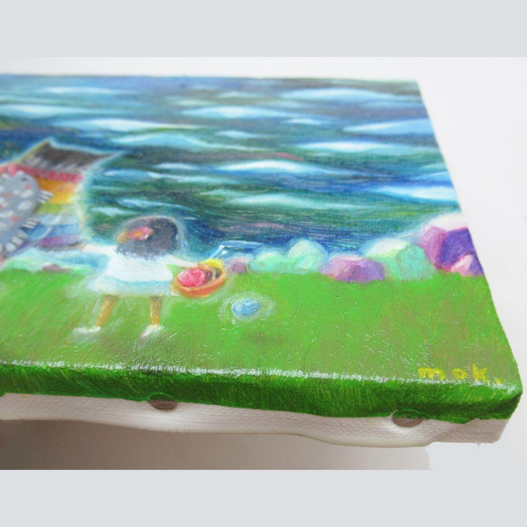 ［匿名で配送］一点もの 猫 油絵 油彩 絵 インテリア