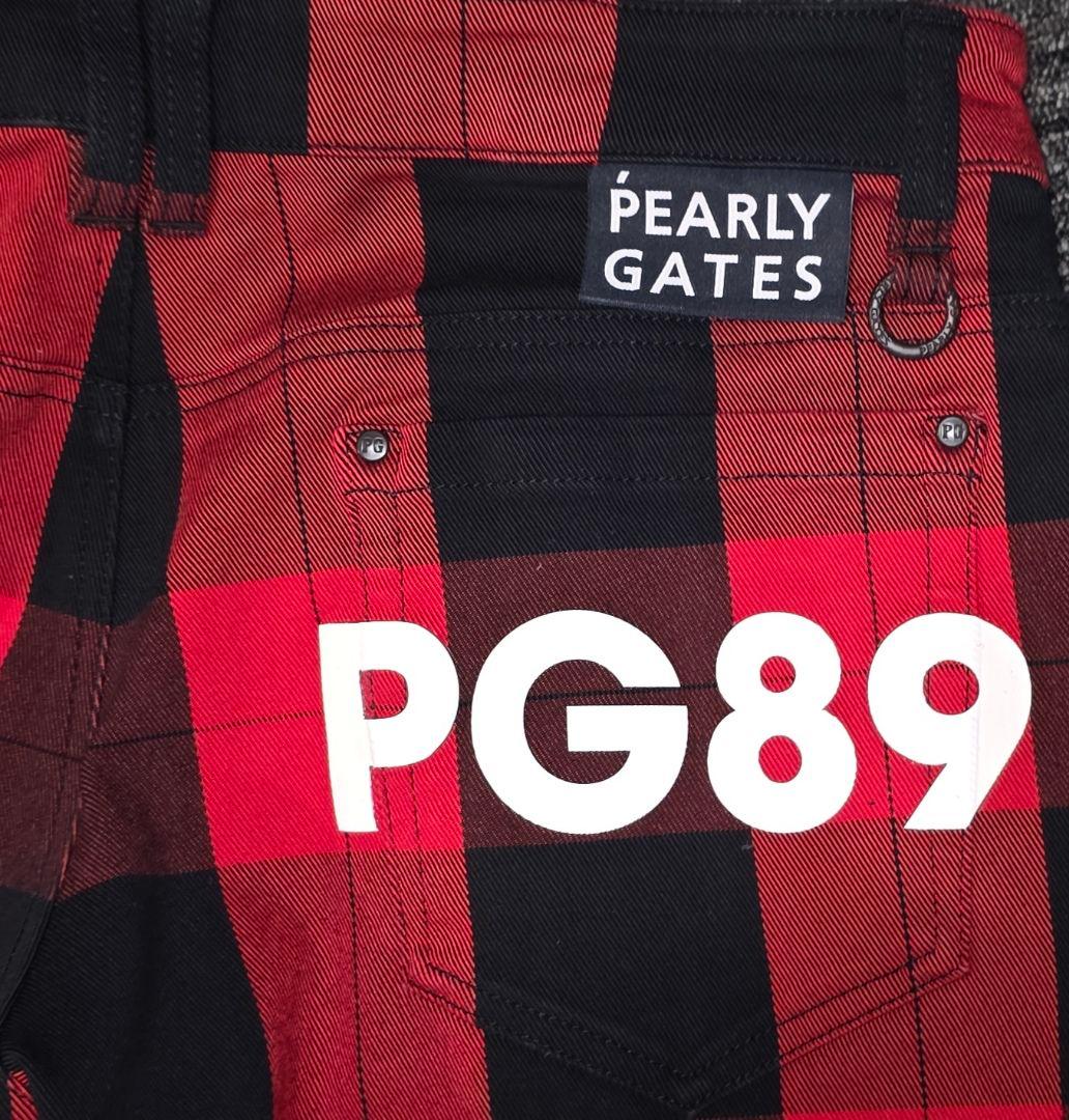 PEARLY GATES 【ストレッチ素材】赤×黒 パンツ&帽子 Size 4