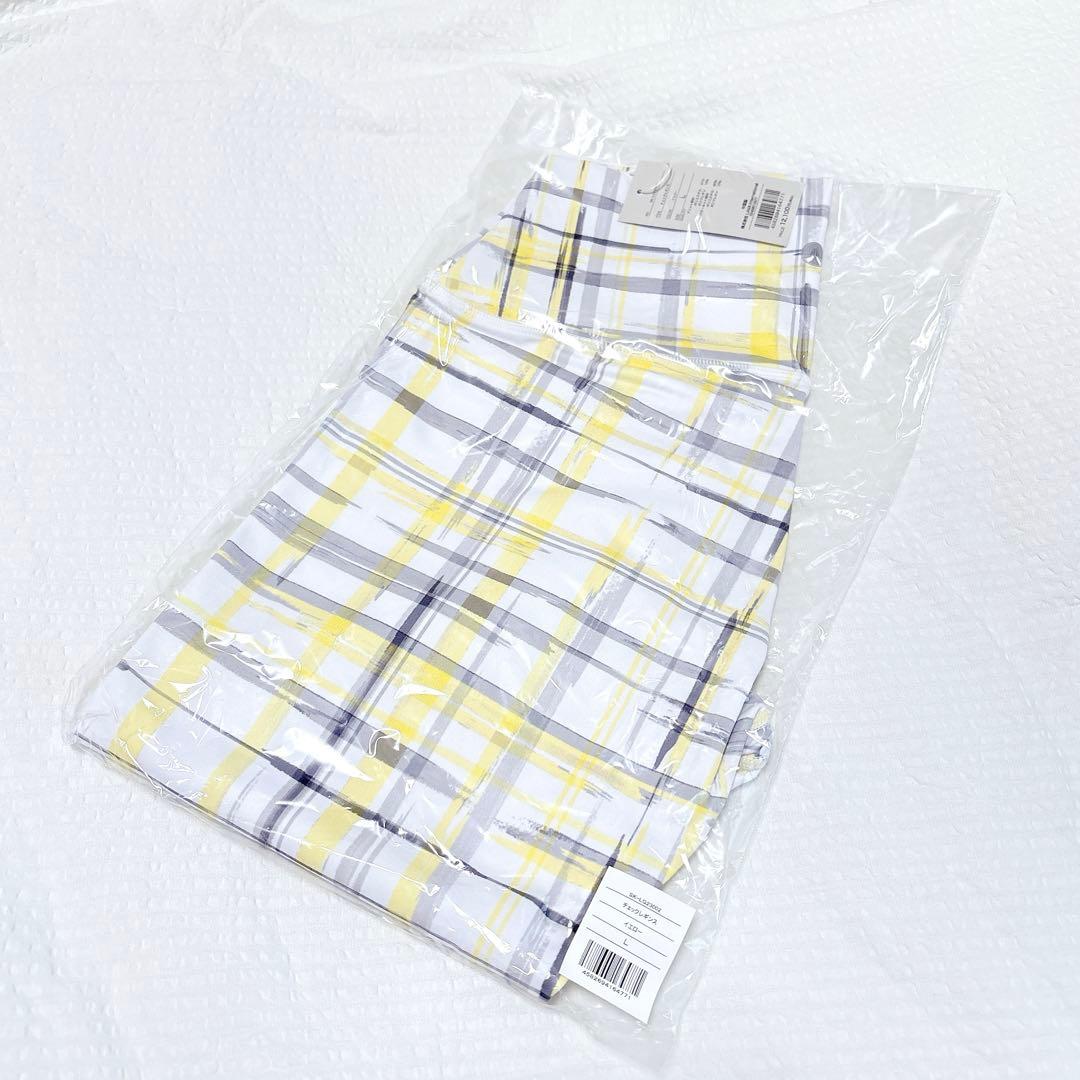 タグ付新品未開封LAVA♡スカーラチェックレギンスイエローL定価12100円ヨガ