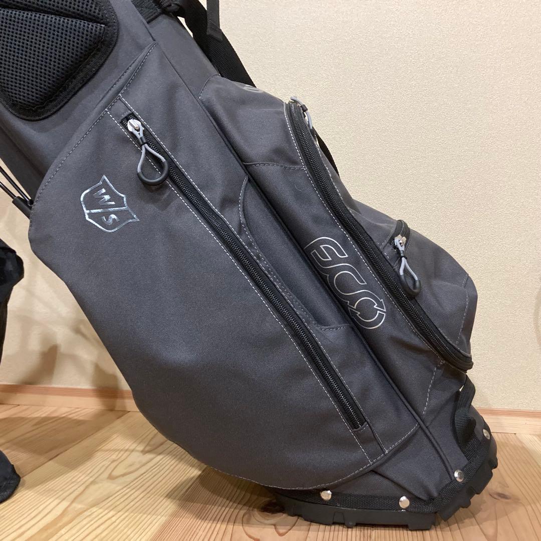 Wilson ゴルフキャディバッグ グレー　スタンド　キャディーバッグ　軽量