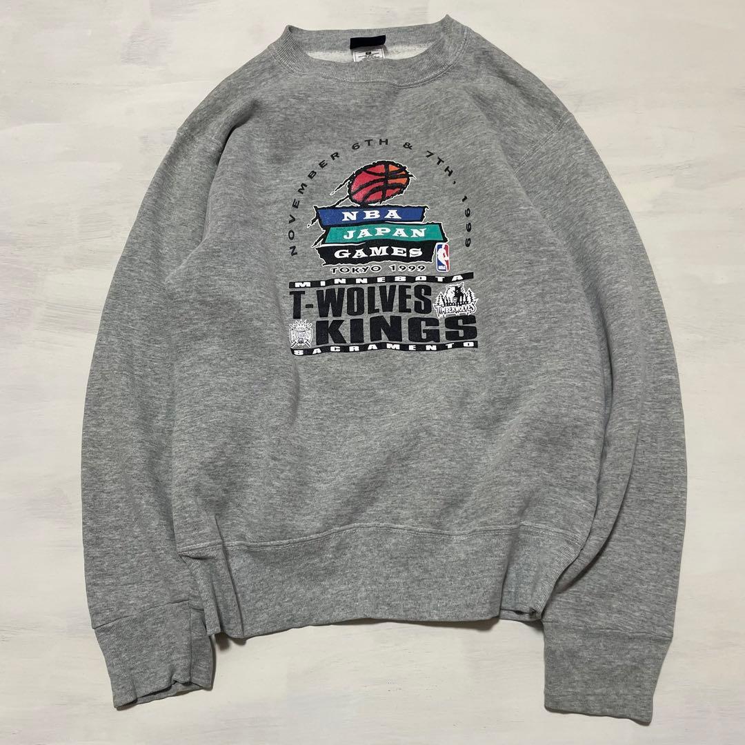 レア 90s USA製 NBA 1999 キングス対ウルブス　トレーナー