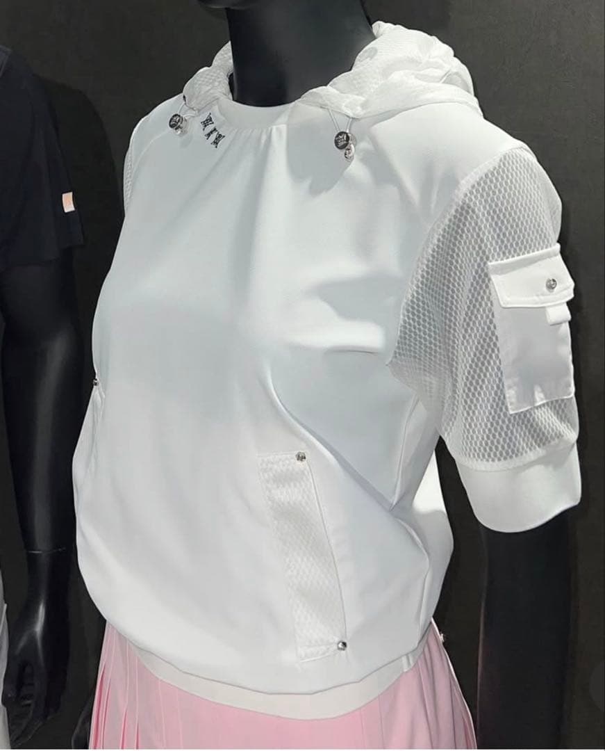 ☆ANEW GOLF☆ HOODY POCKET SHORT T-SHIRT