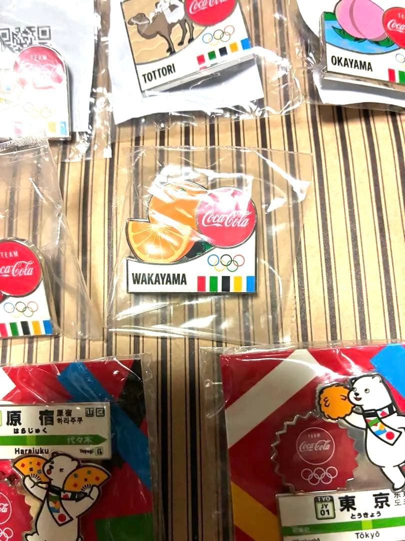 ★美品★非売品★Coca-Cola オリンピック記念ご当地ピンバッジ 14個