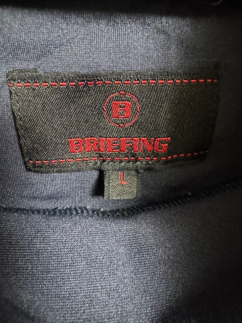 BRIEFING ハイネックシャツ L ネイビー