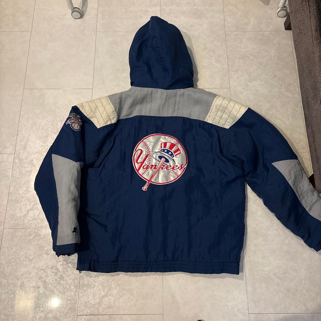 Yankees フード付きジャケット ネイビー