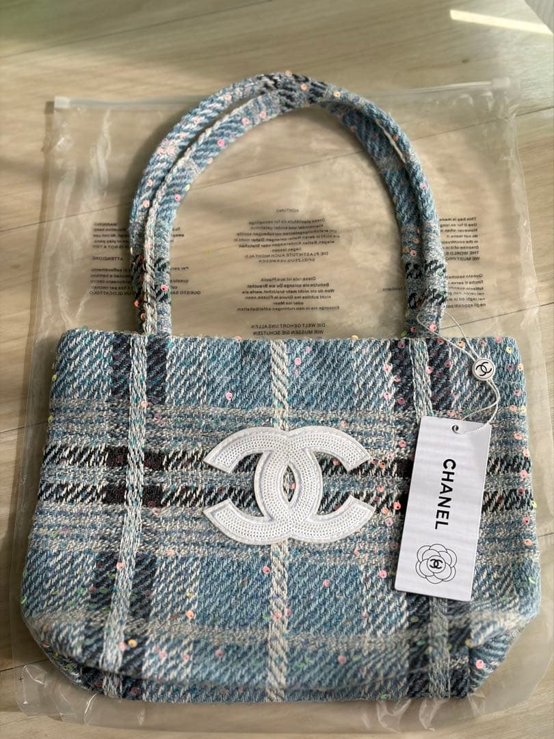 【新品未使用】CHANEL シャネル ノベルティ トートバッグ ブルー 非売品