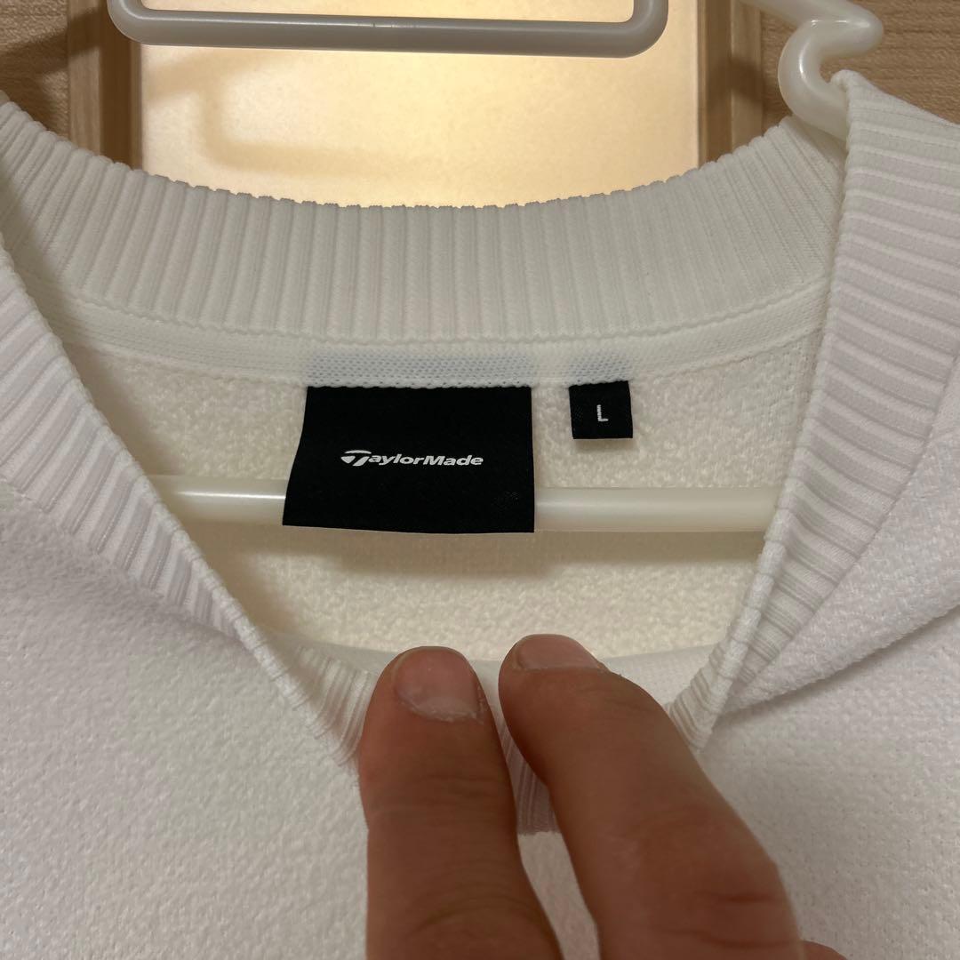 最終値引き極美品TaylorMade ホワイト クルーネック セーター L