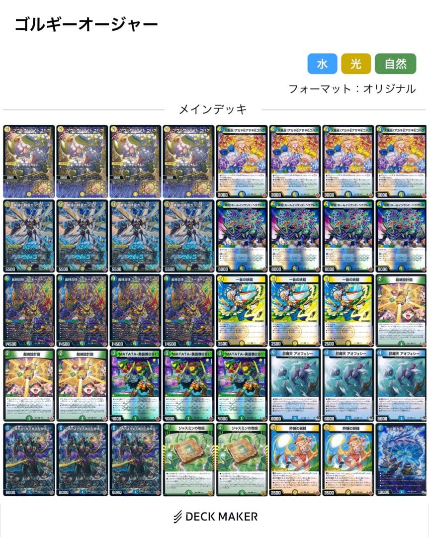 雀*ン様 ゴルギーオージャー デッキ　パーツセット トリーヴァゴルギーオージャー