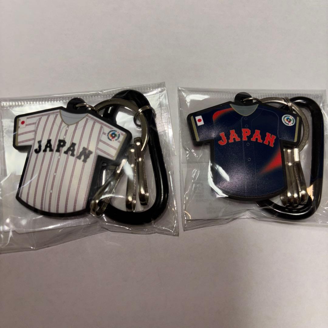 新品未開封　2026 WBC 侍ジャパン ラバー カラビナキーチェーン 2個