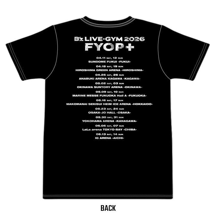 【Mサイズ】　B’z LIVE-GYM 2026 FYOP＋　ツアーTシャツ