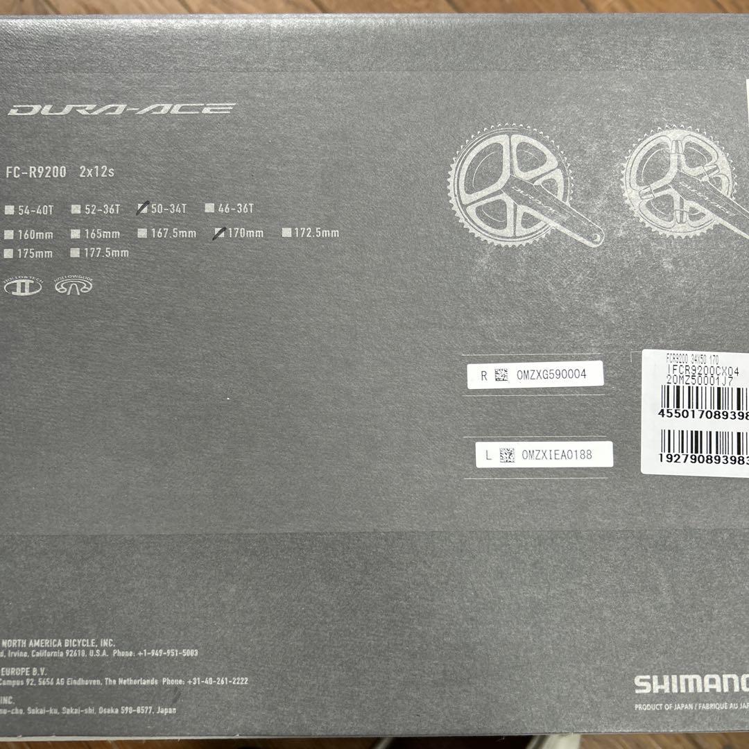 パーツ DURA-ACE FC-R9200 50-34T 170mm