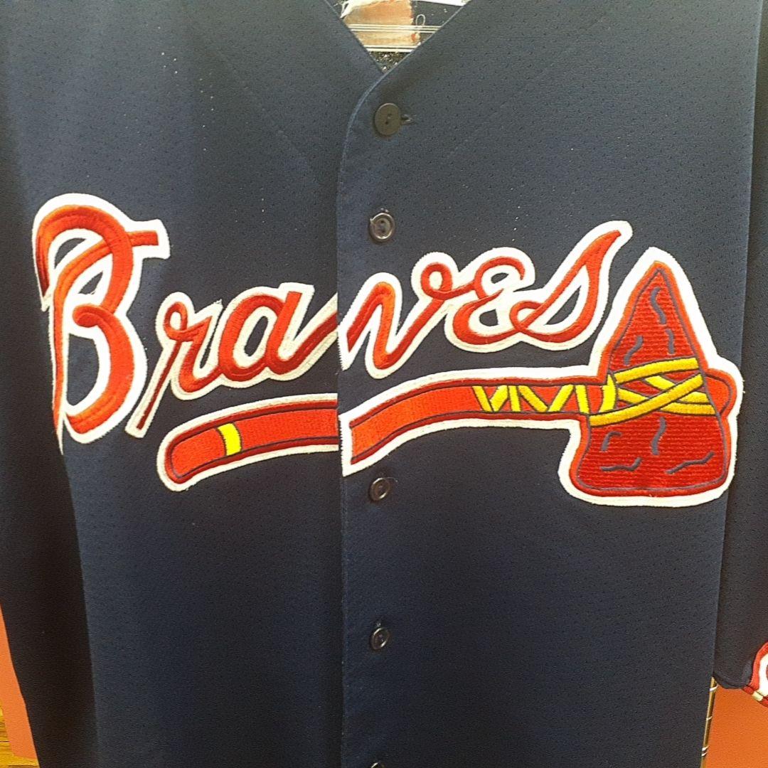 Braves ネイビー ユニフォーム Majestic