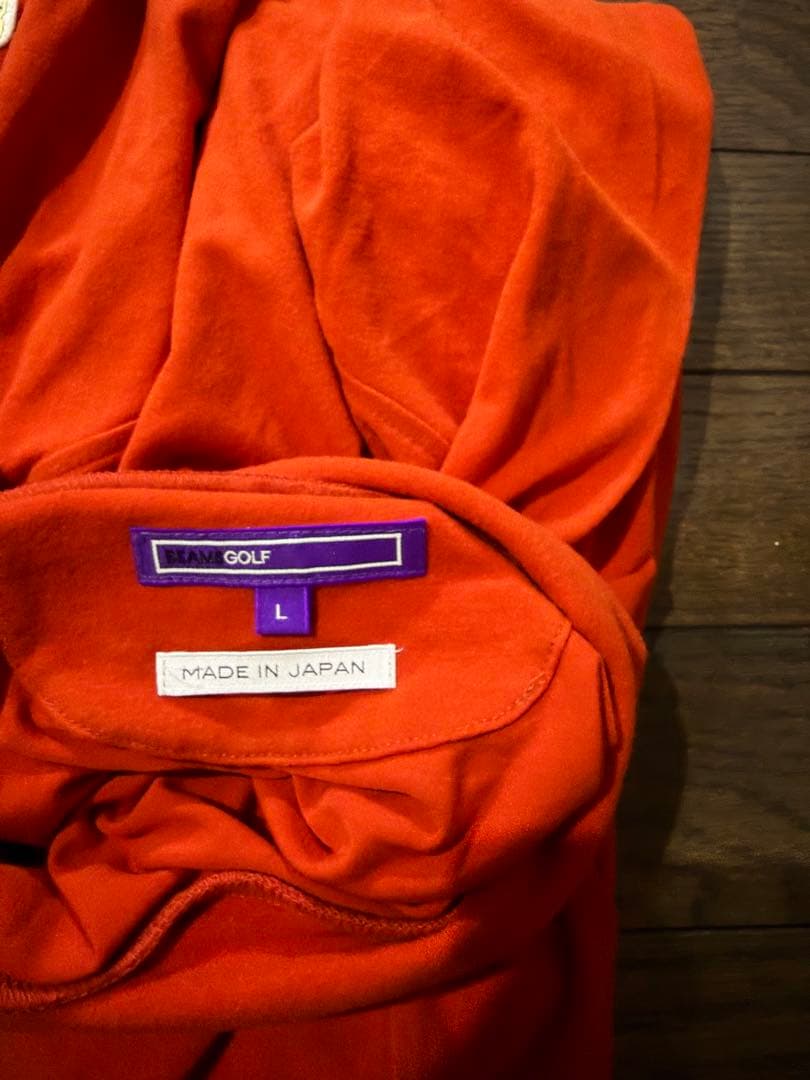 BEAMS GOLF オレンジ タートルネックシャツ