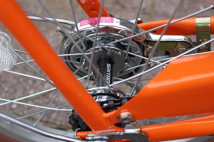 新品　16インチ　ママチャリ　SF-13　オレンジ　自転車　カゴ付き　ペット