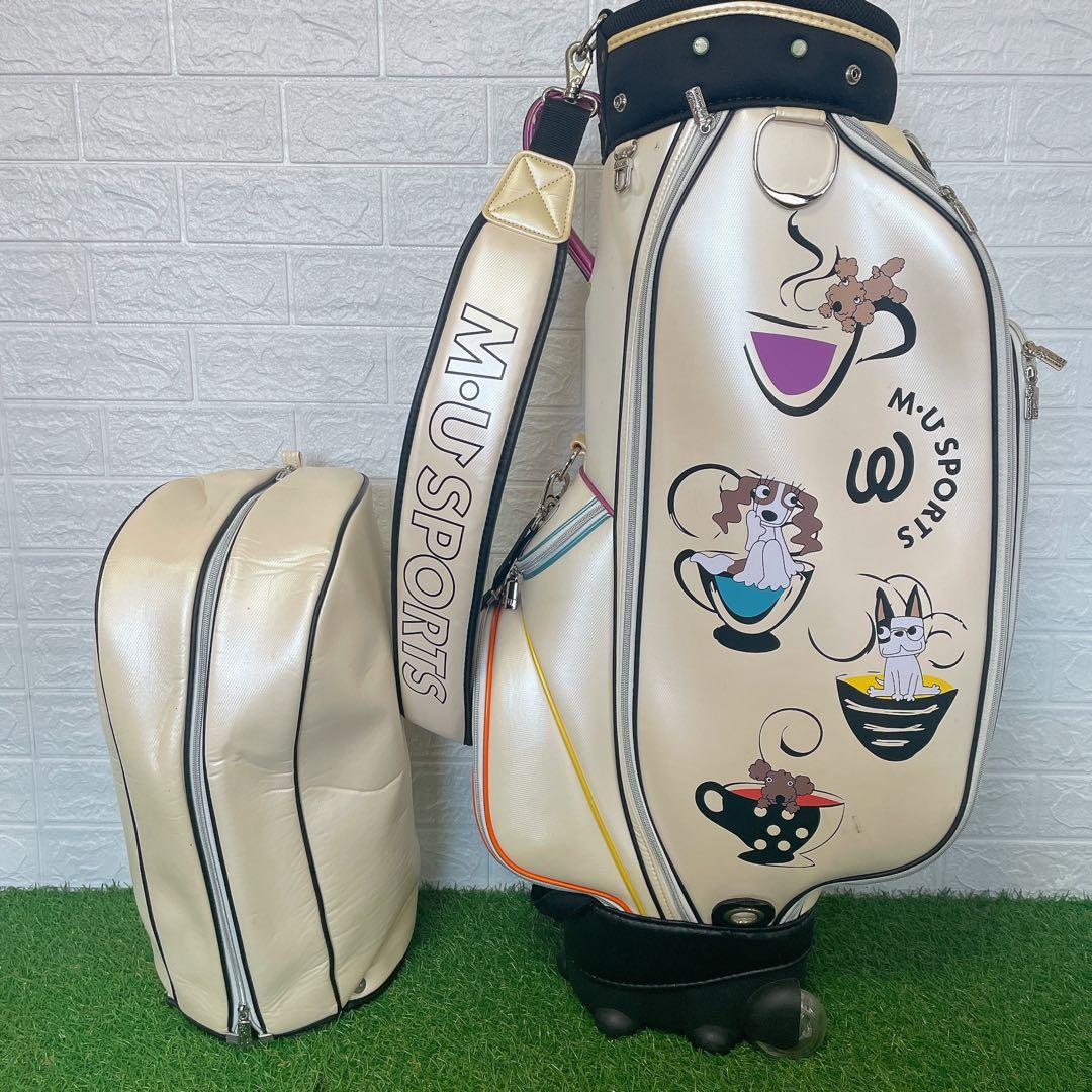 訳あり　特価　M.U SPORTS エムユースポーツ　ゴルフバッグ　中古品