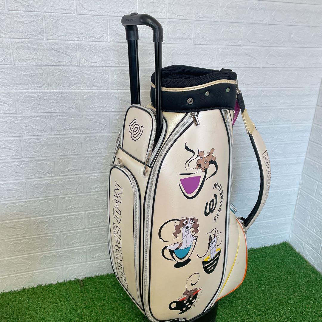訳あり　特価　M.U SPORTS エムユースポーツ　ゴルフバッグ　中古品