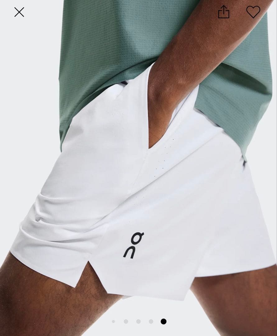 On 5\" Court Shorts White Sサイズ
