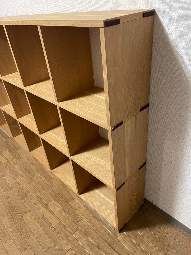 無印良品　スタッキングシェルフ　5段×3列　オーク材　送料込