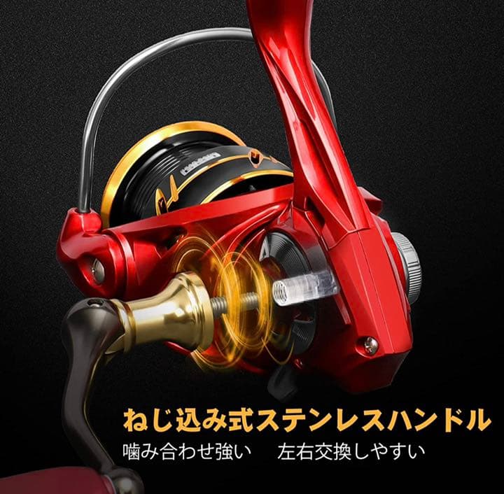 スピニングリール 3000番 軽量 最大ドラグ力8Kg 左右交換ハンドル堤防釣り
