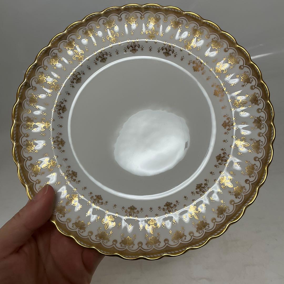 スポード　フルール・ド・リス ゴールド　プレート　ゴールド装飾陶器皿 2枚セット