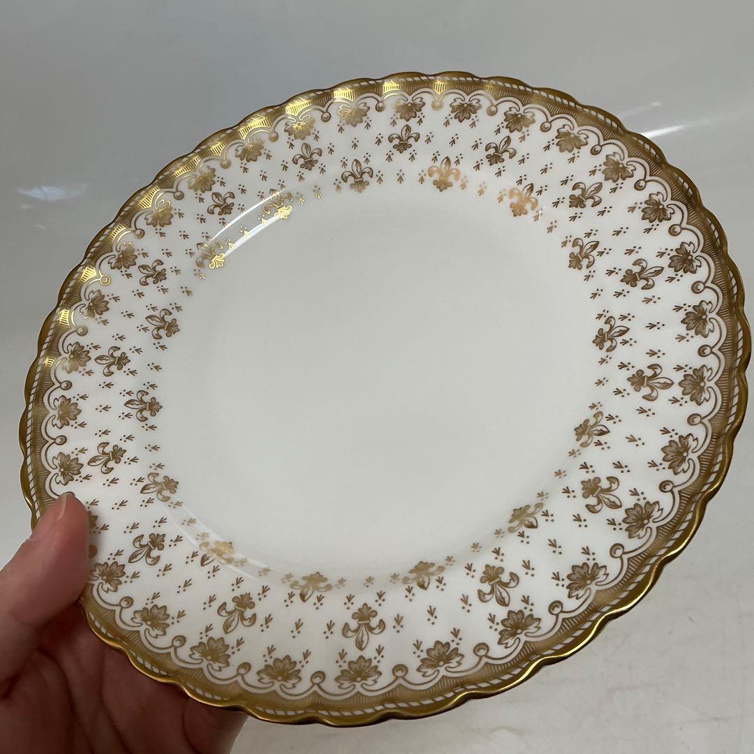 スポード　フルール・ド・リス ゴールド　プレート　ゴールド装飾陶器皿 2枚セット