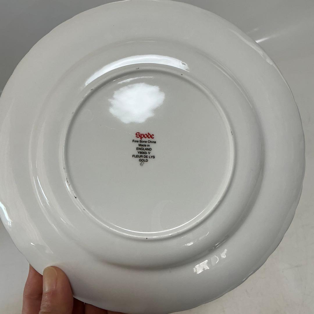 スポード　フルール・ド・リス ゴールド　プレート　ゴールド装飾陶器皿 2枚セット