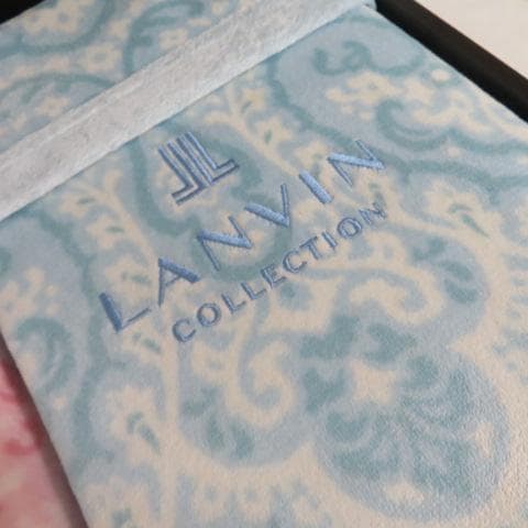 LANVIN ランバン 2枚合わせ綿毛布 ２枚セット ピンク ブルー