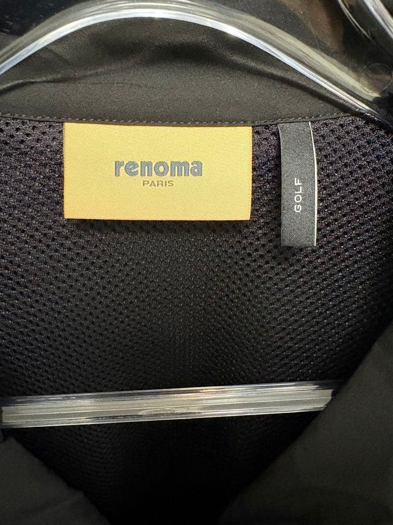 renoma golfナイロンジャケット ブラック/ベージュ