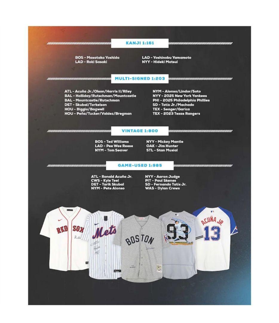 MLB 2025サインユニホーム&サインボール未開封BOX3点セット