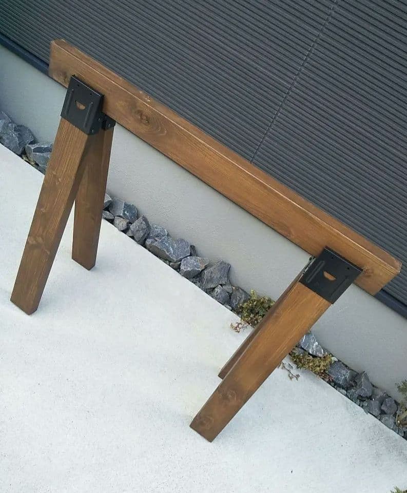 新品 ソーホースブラケット バリケード アウトドア DIY お庭 おしゃれ 駐車