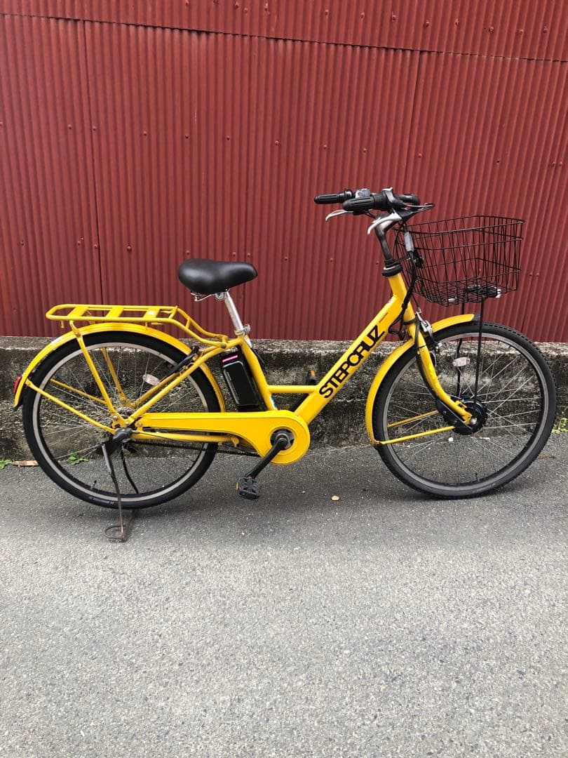 【京都発】電動アシスト自転車　ブリヂストン　　ステップクルーズ　黄色　26インチ