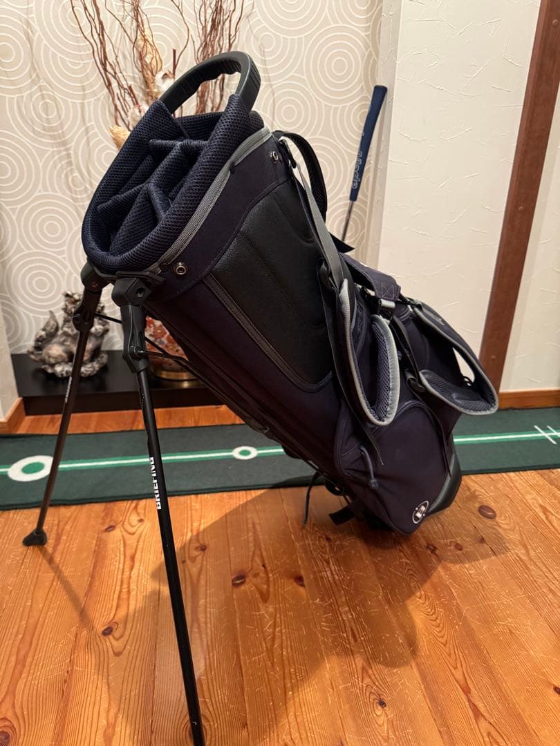 BRIEFING スタンド式キャディバッグ ネイビー　中古　ヘッドカバー付き！
