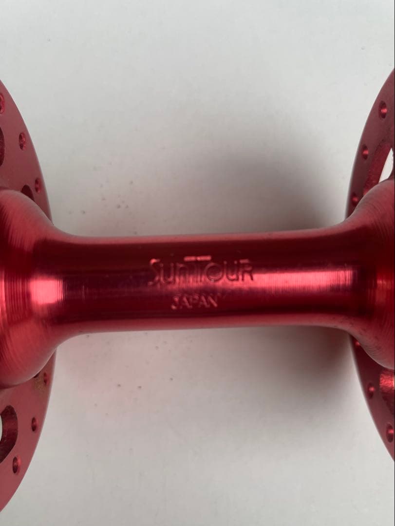 パーツ NOS SUNTOUR LARGE HUB FRONT 36H RED