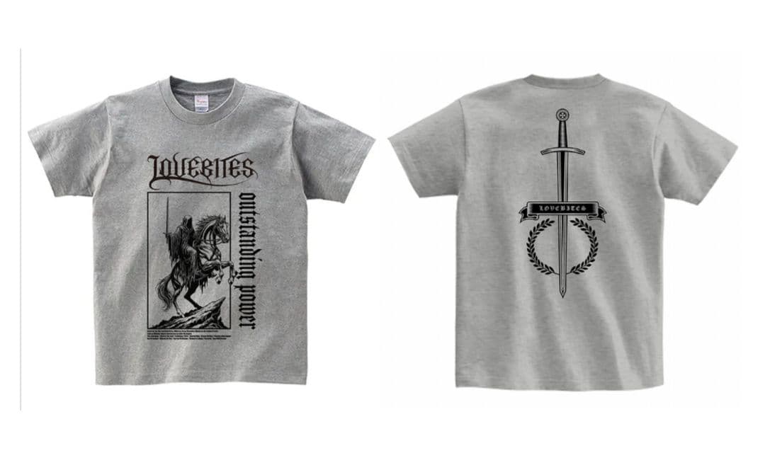 LOVEBITES 特製キャンペーン Mサイズ グレーTシャツ 限定品
