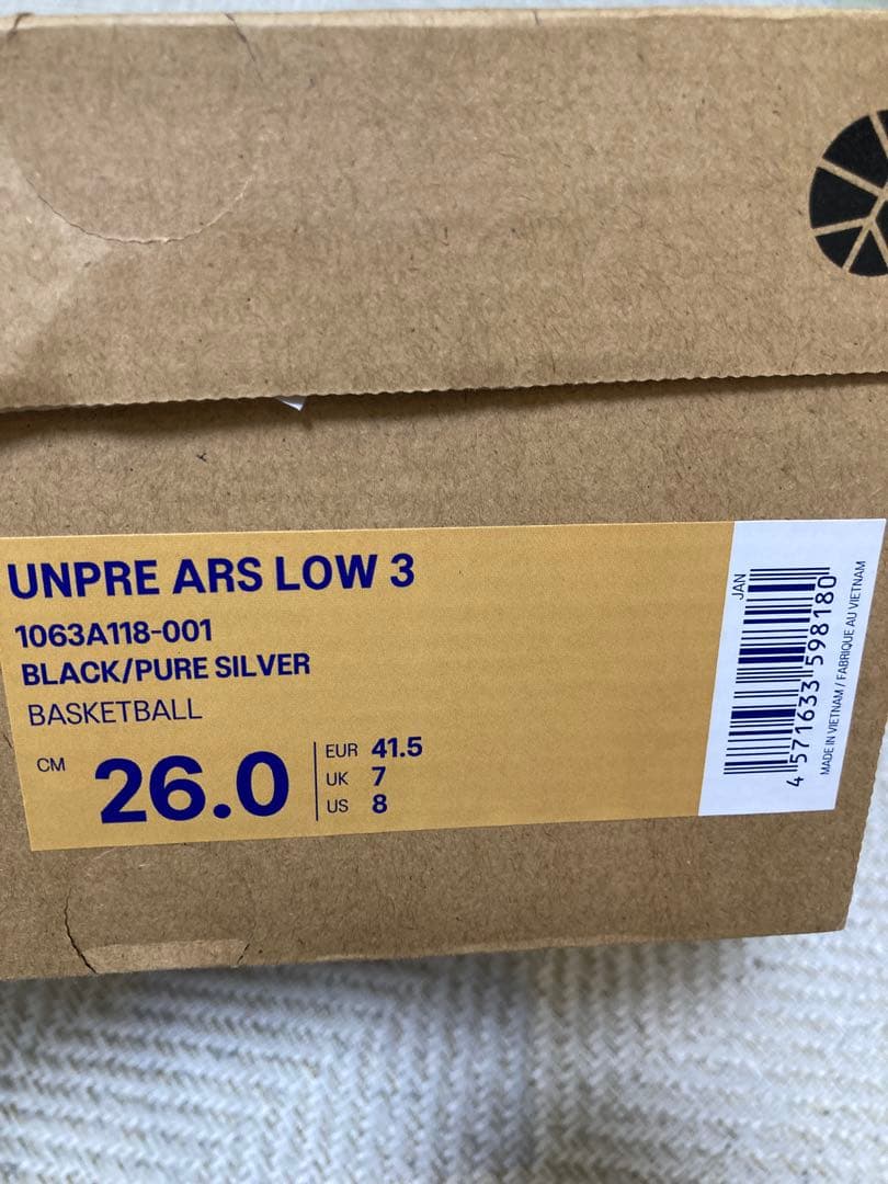 シューズ(男性用) ASICS ballaholic UNPRE ARS LOW 3 26.0cm