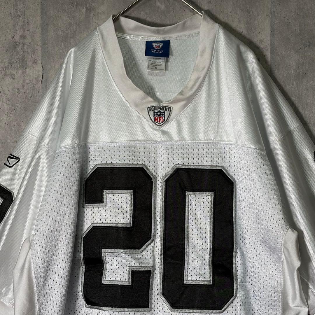 希少 ホワイト RAIDERS McFADDEN ゲームシャツ reebok