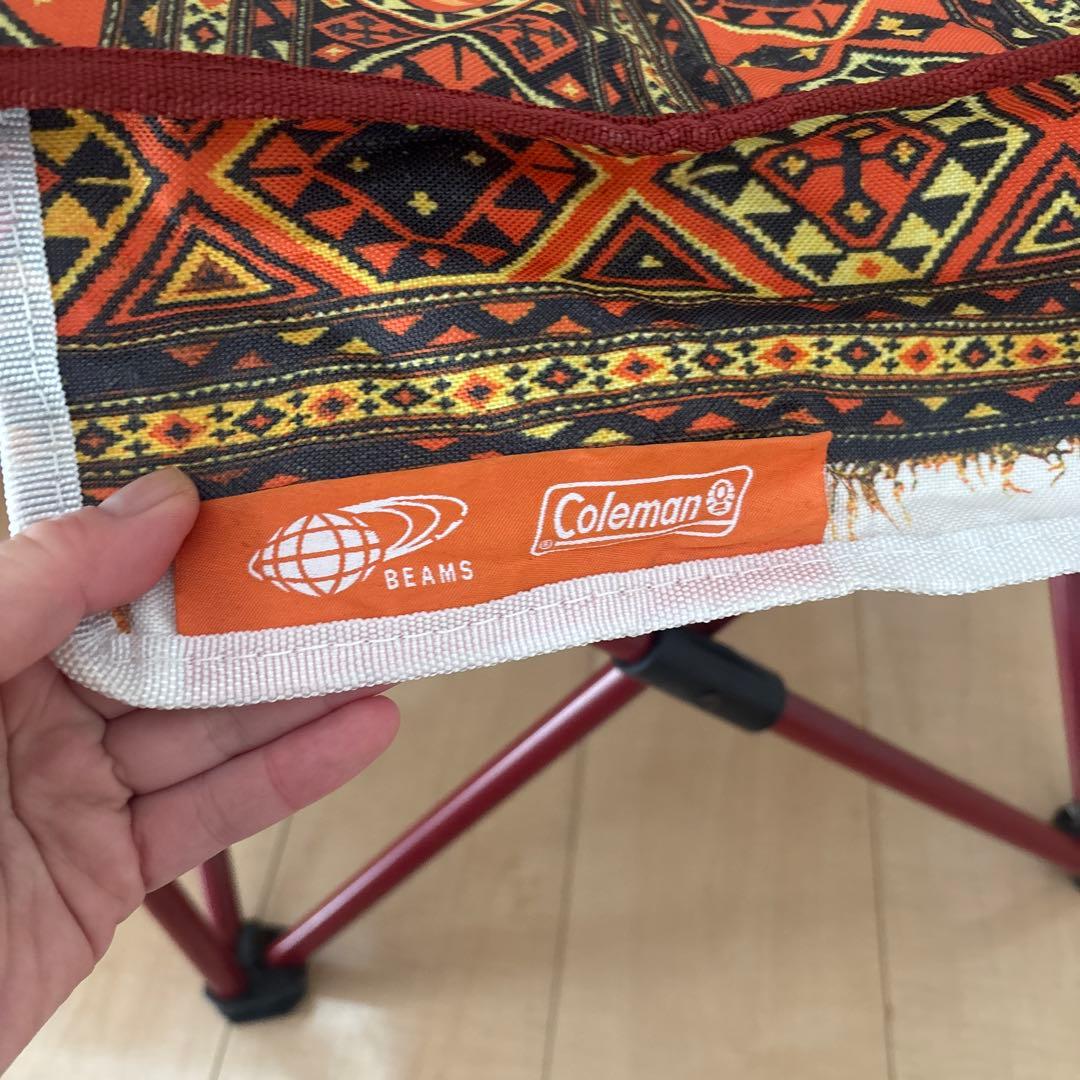 BEAMS × Coleman コラボエスニック柄チェア　キリム　ビームス　椅子