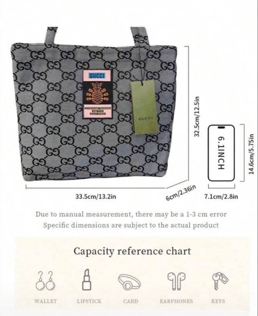 GUCCI beauty ノベルティ　キャンパス　トートバック