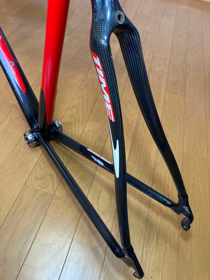 TIME VXエリートカーボン ロードバイクフレーム 赤黒