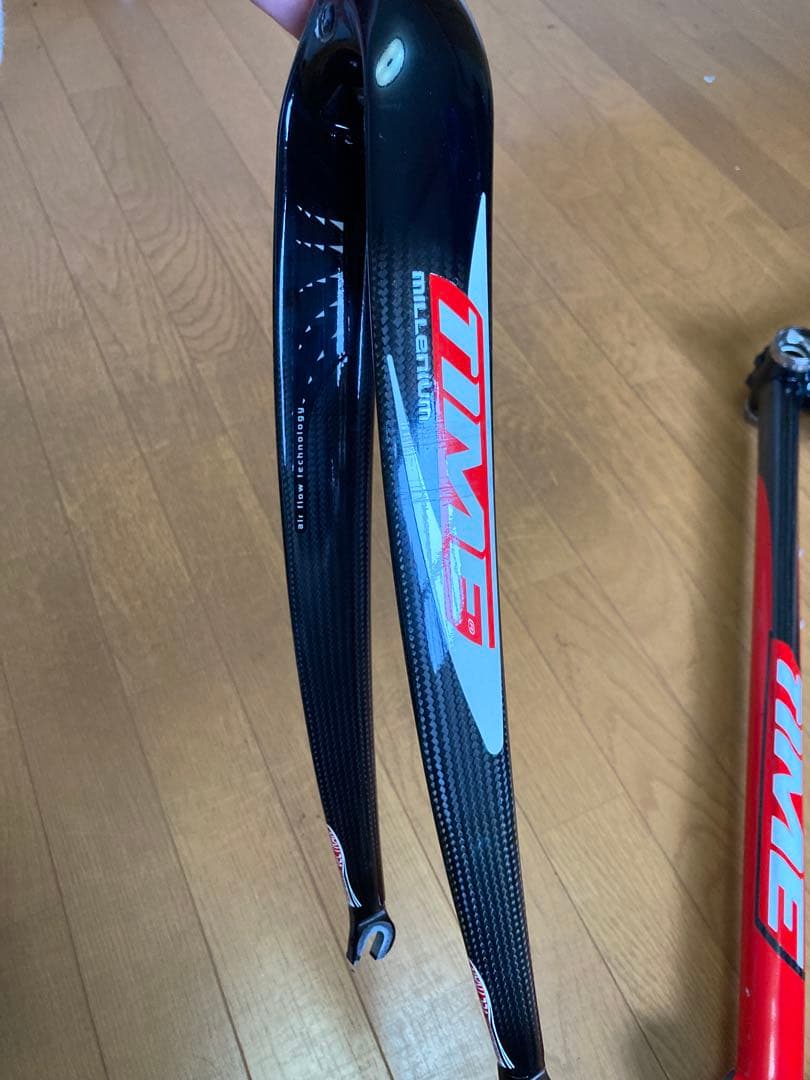 TIME VXエリートカーボン ロードバイクフレーム 赤黒