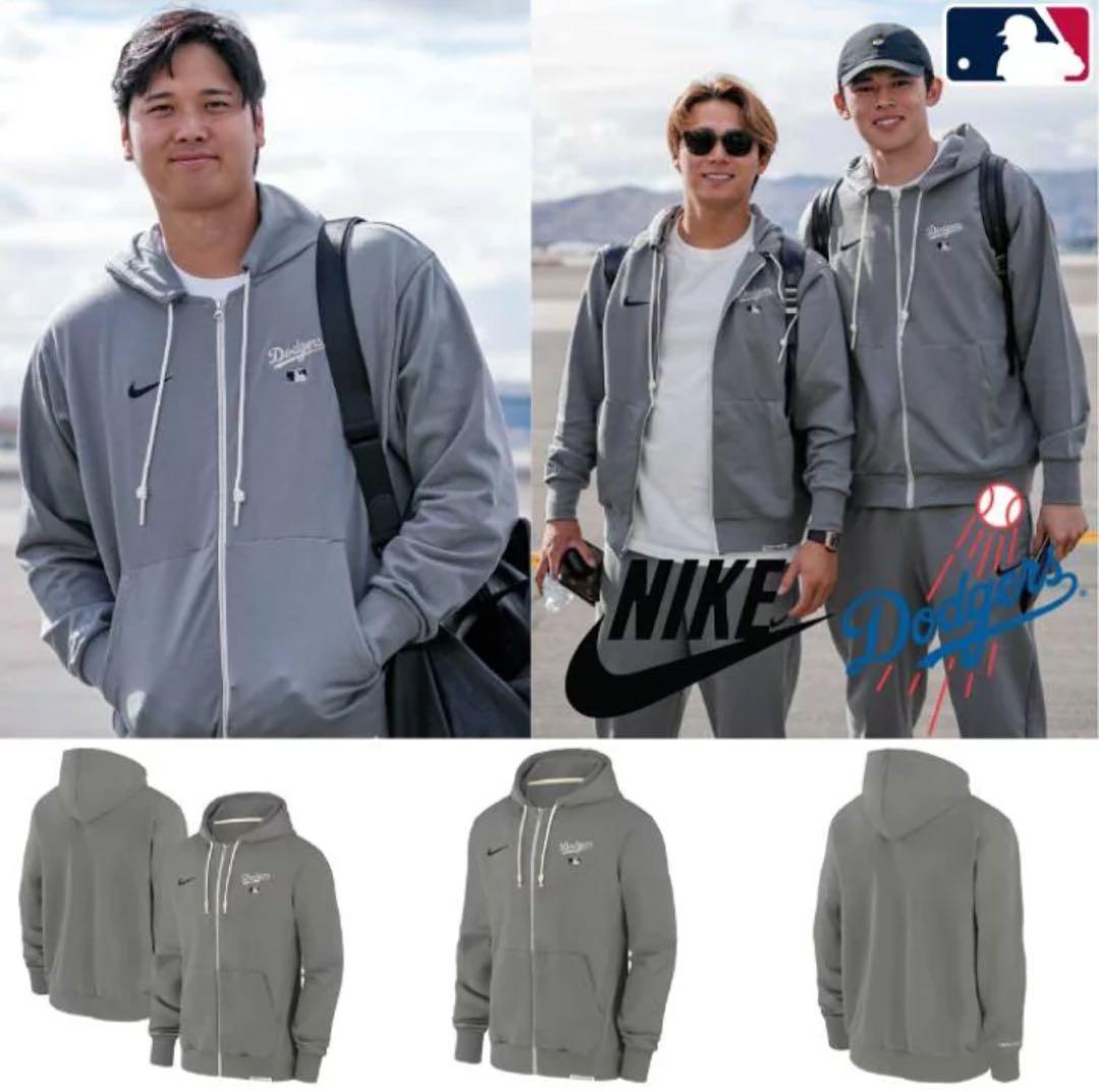 大谷翔平選手着用 ドジャース 遠征用ジャージパーカー サイズM 完売品新品未使用