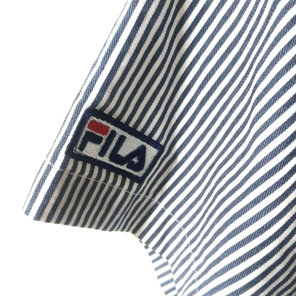 FILA GOLF フィラゴルフ　ウェア　シャツワンピース　ストライプロゴ LL