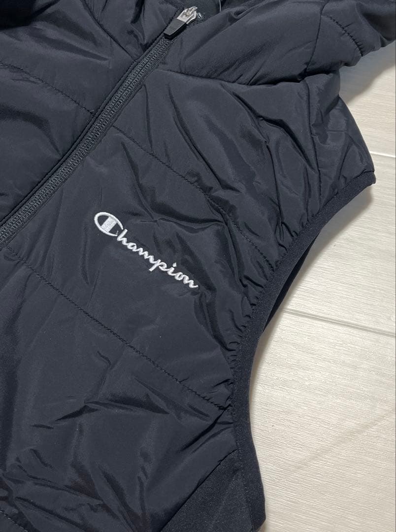 チャンピオン ゴルフ フーデッド ジップ ベスト 24FW 中綿 保温 防風