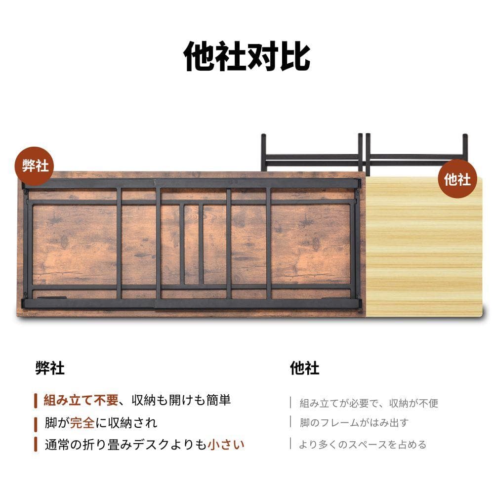 パソコンデスク ワークデスク ゲーミングテーブル PCデスク　BROWN