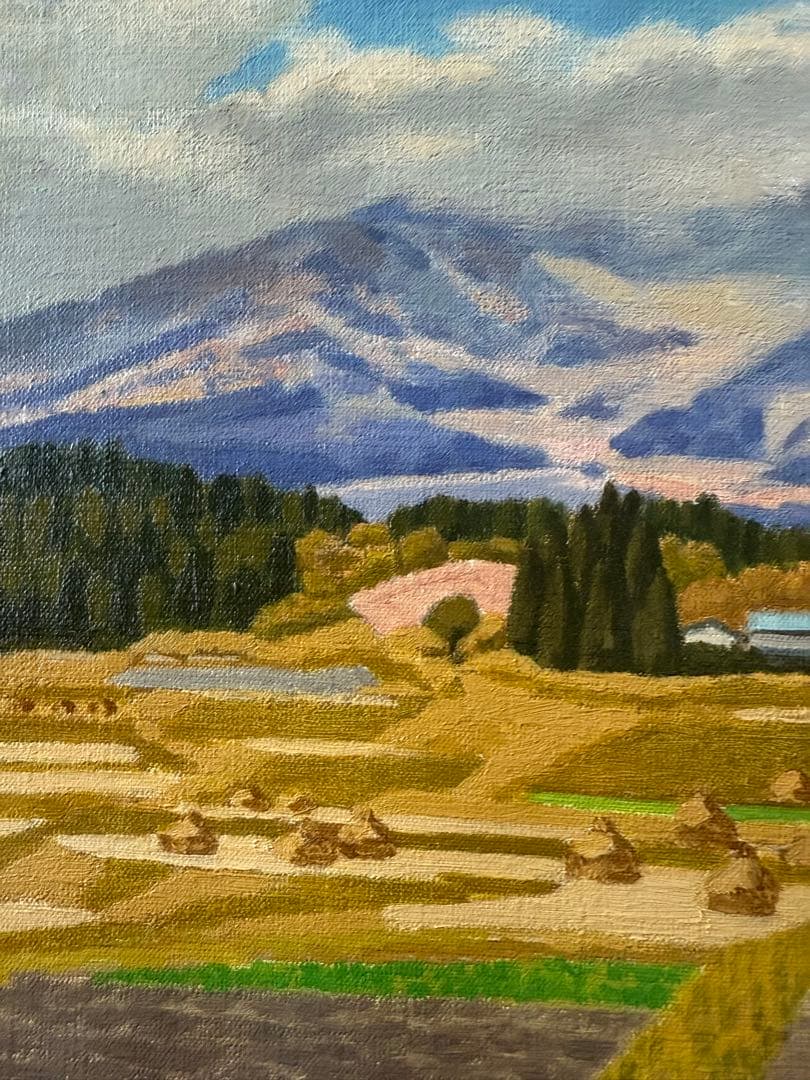 真作 保利勝弥 「雲にかかる九重山山麓」 F4コンパクトサイズ　0502