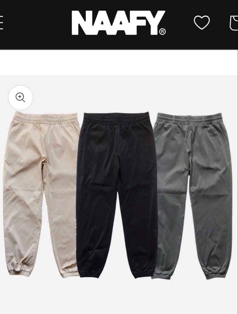 NAAFY PISTE/JOGGER PANTセット　L ブラック