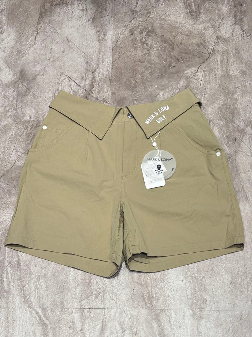 新品未使用品 MARK&LONA ストレッチショートパンツ ベージュ ゴルフ